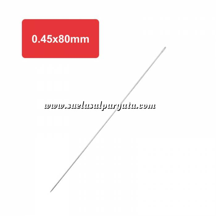Imagen 1. Complementos Aguja de Acero 0.45x80mm (ideal para abalorios y bordados) 