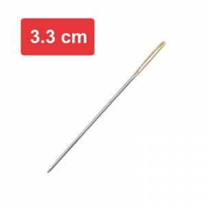 1. Complementos - Aguja Acero Plata y Oro de 3.3 cms (ideal para artesanía manual) 