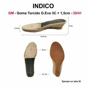 6. Suela Goma Montado - GM_GM TORCIDA G.Eva 3Cuerd + 1,5C